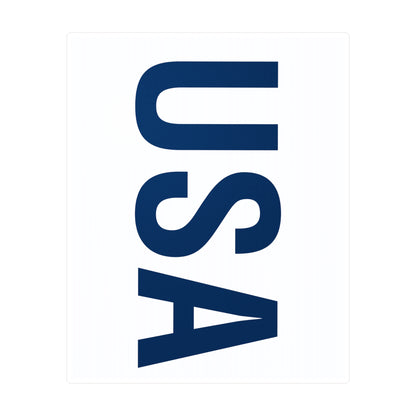 Blue USA letters sticker