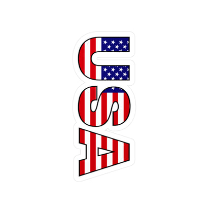 USA colored USA letters vinyl car decal