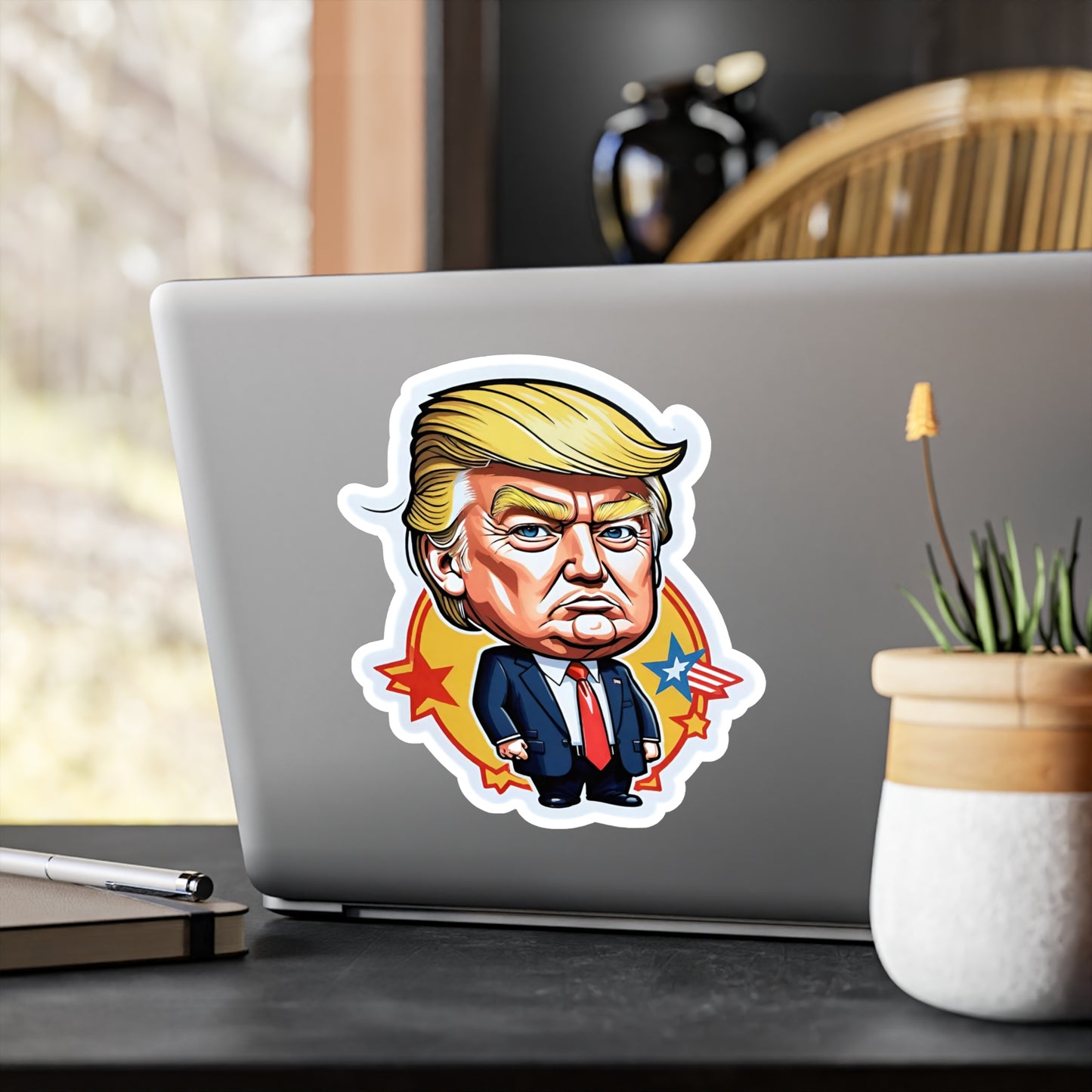 Cartoon Trump Vinyl Car Decal