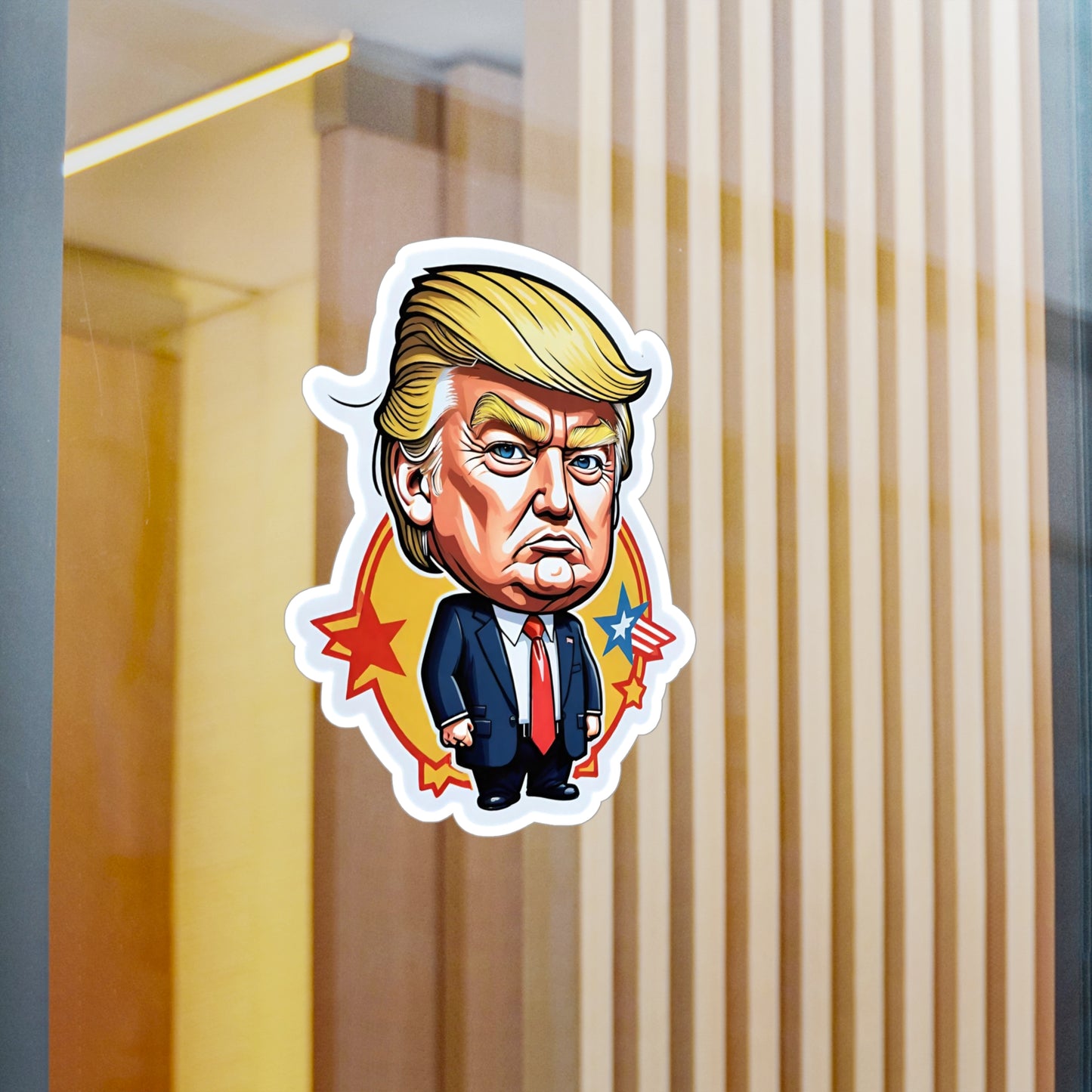 Cartoon Trump Vinyl Car Decal