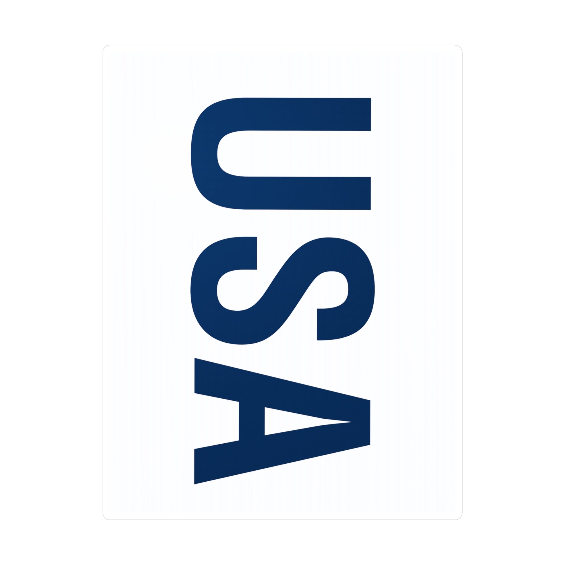 Blue USA letters sticker